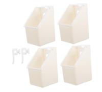 Abaodam 4 Pièces Mangeoire Suspendue pour Pigeons Distributeur Multifonctionnel avec Couvercle pour Nourriture et Eau Accessoire Pratique pour Loft ou Balcon