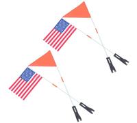 Abaodam 4 Pièces Mât de Drapeau de Sécurité, PVC, Haute Visibilité | Remorques et Vélos D’garçon et Filles, Usage en Quartier et Sorties, Couleur Vive, Résiste au Vent