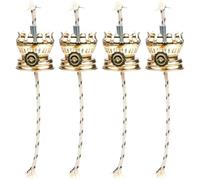 Abaodam 4 Pièces Mèches de Lampe à Huile en Fer Corde, Accessoires Légers pour Remplacement de Mèche de Lampe à Pétrole, pour Usage Camping et Extérieur