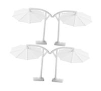Abaodam 4 pièces Mini Parasol Décoratif Modèle Réaliste pour Plage et Jardin Accessoires Miniatures pour Maquettes et Photographie Parasol Extérieur Compact et Pratique