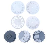 Abaodam 4 Pièces Moule en Silicone Horloge DIY, 4 Formes | Silicone Réutilisable, Intérieurs Lisses et Brillants, Nettoyage Facile, pour Perles, Sequins et Ornements