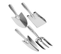 Abaodam 4 Pièces Outils de Jardinage Acier Inoxydable Outils de Jardin pour Râteau Fourche Trowel Bac