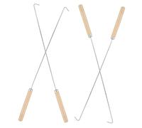 Abaodam 4 Pièces Outils de Nettoyage pour Déversoir de Cascade Crochet de Maintenance pour Fontaine et Piscine Retrait des Débris et Pierres Espaces Étroits de Spa et Bassin