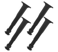 Abaodam 4 Pièces Pied de Meuble Réglable Noir en Plastique et Réparation | Réduit le Balancement, Réglage sans Outil, Fond Plat, Surface Lisse, pour Commode et Support Central