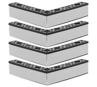 Abaodam 4 Pièces Pieds Métalliques en Alliage D'aluminium L avec Vis M5 | Conception Moderne Anodisée, Support pour Canapés en Rotin, Meubles de Bureau, Rénovation