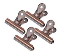 Abaodam 4 Pièces Pinces à Reliure Vintage en Métal, Lot de Clips à | Acier à Ressort Finition Bronze, Maintien Antidérapant, Usage la Cuisine et École, Style Classique Ancien