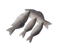 Abaodam 4 Pièces Poisson Factice Réaliste PU Décor Marin sans Odeur Accessoire Photo pour Cuisine et Mise Scène