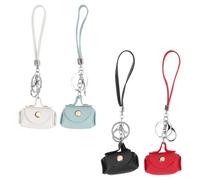 Abaodam 4 pièces Porte-Monnaie Femme Cuir PU Mini avec Bouton et Poignet Petit Porte-Cartes Change Pratique pour Voyage Shopping et Usage Quotidien