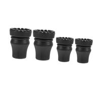 Abaodam 4 pièces Protège Pied Antidérapant pour Canne et Bâtons de Trekking Embouts Caoutchouc Durables Accessoires Trekking pour Surfaces Dures