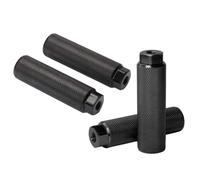 Abaodam 4 Pièces Repose-Pieds de Cascade pour Vélo, Chevilles en Aluminium Solide, Hexagonal, Noir, Antidérapants, Légers, Compatibles Roue Arrière VTT, Figures Acrobatiques