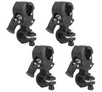 Abaodam 4 Pièces Support de Canne Rotatif Réglable pour Fauteuil Roulant | Fixation Stable, Installation Facile, Accessoires Auxiliaires pour Canne et Béquille, Usage Seniors Aidants