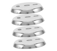 Abaodam 4 Pièces Support de Fixation Rond en Acier Inoxydable pour Porte-serviettes et Porte-papier Toilette, Base Stable et Résistante pour Accessoires de Salle de Bain