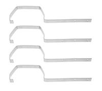 Abaodam 4 Pièces Support de Gouttière Caché 140mm en Fer Métal, | Installation Discrète, Trous Prépercés, Finition Argentée, pour Toiture et Canalisations, Usage Résidentiel