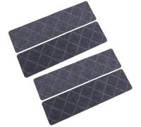 Abaodam 4 Pièces Tapis de Marches D'escalier Antidérapant Réutilisable en Polyester, Lavable et Réduisant Le Bruit, Style Délicat et Simple pour Escalier Sécurisé