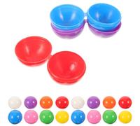 Abaodam 40 Boules de Loterie Colorées en Plastique, 8 Couleurs Assorties, Boules de Jeu Ouvertes Creuses pour Tirage au Sort et Divertissement, Set de 40 Pièces pour Fêtes et Jeux