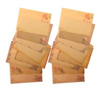 Abaodam 40 Feuilles Papier à Lettres Vintage A5 en Papier Kraft, Écriture | Style Européen Rétro, Motif Fleuri Délicat, Pratique pour Écrire et Trier Vos Notes, Feuilles Style Aléatoire