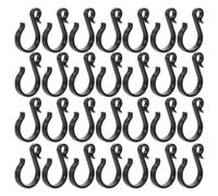 Abaodam 40 Pièces Crochet de Rangement S en Plastique Noir | Format 7,00x4,30x1,50cm, Prise Ferme Bords D’évier, Surface Lisse et Arrondie