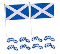 Abaodam 40 Pièces Drapeaux Écossais à Main pour Décorations Festival Sportives et Fêtes Intérieur et Extérieur Portable et Pratique