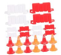 Abaodam 40 pièces Mini Panneaux de Signalisation Routière Éducatifs Dapprentissage Sécurité pour Garçon Fille Cônes et Barrières Colorés Résistants pour Jeu Créatif et Pédagogique