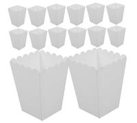 Abaodam 40pièces Lot De Boîtes à Popcorn Jetables Papier Et Carton Blanc Contenants à Bonbons Pour Anniversaires Et Mariages