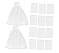 Abaodam 40pièces Sacs Filets à Fruits avec Cordon De Serrage pour Protéger Les Légumes Pommiers du Jardin Blanc