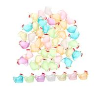 Abaodam 48 Pièces Miniature Resin Luminous Chicken Figures Glow in The Dark Small Chick for DIY Garden Moss Micro Landscape Decorations