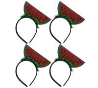 Abaodam 4pcs Accessoires pour Cheveux Bandeaux à Motif Pastèque en Feutre Rouge Chic et Stylé pour Fête et Décoration, Design Unique et Attrayant