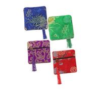 Abaodam 4pcs Pochette à Ongles Chic en Coton et Polyester, Protection la Perte, Style Élégant pour Rangement Accessoires Manucure et Médiators Couleur Aléatoire
