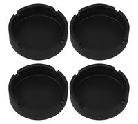 Abaodam 4pièces Cendrier Silicone Résistant Chaleur aux Chocs Lot de Forme Ronde Décoratif et Facile à Nettoyer pour Fumeurs à Domicile ou Bureau
