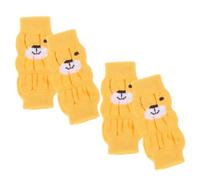 Abaodam 4Pièces Chaussettes de Chien Antidérapantes Lot de Protection de Jambe pour Chiots Modèle Ours Mignon Chaleur et Confort pour Toutes