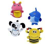 Abaodam 4pièces De Bain Pour De Massage Doux Éponge Pour Inclus Motifs Amusants Abeille Chien Pingouin