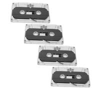 Abaodam 4pièces Lot de Cassettes Vierges Audio De Enregistrables Transparentes pour Enregistrement De Musique Et Discours