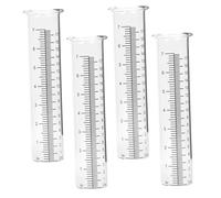 Abaodam 4pièces Pluviomètre Gradué Verre Transparent Lot pour Mesure Précipitations Extérieur Jardin avec Échelle Lisible