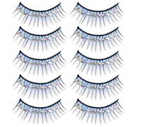 Abaodam 5 Paires de Faux Cils Épais Exagérés Brillants avec Strass pour Cosplay et Spectacles, Matériau Synthétique, Effet Yeux Plus Pleins et Scintillants