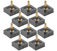 Abaodam 5 paires Embouts de Remplacement Talons Carrés pour Chaussures à Talons Hauts Résistants et Pratiques Réparation Facile et Silencieuse Design Unique Noir