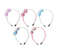 Abaodam 5 Pièces Arc Bandeau Bandeaux De Licorne Bijoux De Fête De Fille De Licorne Pour Enfants x En Corne Chiffon De Poudre D'oignon Scintillant