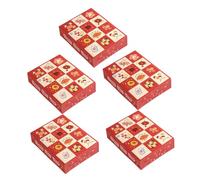 Abaodam 5 Pièces Boîte à Compartiments Vide pour Tombola Papier Boîte à Gadgets pour Fête Du Nouvel An Coffret Cadeau DIY pour Loterie et Décoration