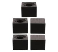 Abaodam 5 Pièces Bouchon de Flacon Parfum Carré 15mm en Bois de Cire | Finition Moderne, Lignes Nettes et Texture Soignée, Usage Confortable, Fermeture Ferme pour Vaporisateur