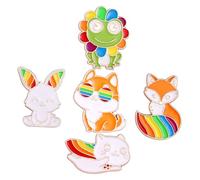 Abaodam 5 pièces Broches Animaux Cartoon Lot de Épingle Vêtements Femme Décoratives Pins Accessoires Bag Badge Mix Styles
