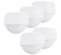 Abaodam 5 Pièces Casquette Antistatique Respirante Blanche pour Atelier, | Polyester et Maille, Ajustement Élastique Confortable, pour Salles Qualité et Usines Alimentaires