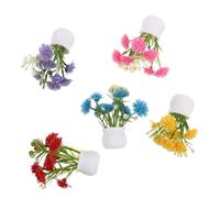 Abaodam 5 Pièces Dollhouse Decor Tiny Pot Centerpiece for DIY Fairy Garden and Micro Landscape Display