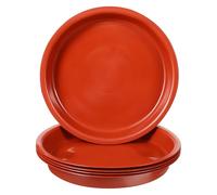 Abaodam 5 pièces Lot de Coupelles Plastiques Rouges pour Pots de Fleurs Plateaux Plats Stables pour Plantes Intérieur et Extérieur Supports Polyvalents pour Jardinage et Protection des