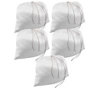 Abaodam 5 Pièces Lot Rangement Satin avec Cordon Pochettes Légères pour Organiser Sacs à Main Chaussures et Accessoires pour Mariage Fête et Usage Quotidien