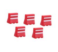 Abaodam 5 Pièces Mini Doll House Model Mini clôture routière Maison de poupée Miniature Mini-Stop Mini- Mini-balises de signalisation barils d'autoroute Petits barils Plastique Rouge