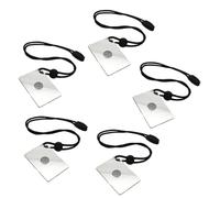 Abaodam 5 Pièces Miroir de Survie d'urgence Acrylique 2x3 Pouces avec | Surface Polie, Trou de Visée Central en Étoile, Léger sans Piles, pour Kits, Randonnée, Kayak