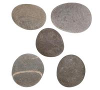 Abaodam 5 Pièces Pierres à Peindre Lisses et Plates pour Bricolage Diy, | Galets Polis, Surface Arrondie, Adaptés aux Projets Artistiques, Supportent les Couches de Peinture Couleur Aléatoire