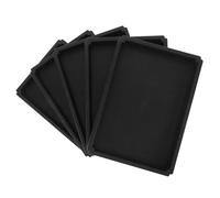 Abaodam 5 Pièces Plant Pot Saucers Plantes D'intérieur Plateau De Soucoupe Végétale Plateau De Plante Rectangulaire Bac à Eau pour Pot De Fleur Assiette De Casserole Végétale Black