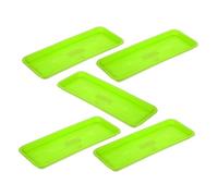 Abaodam 5 Pièces Plateau en Plastique Plateau en Pot pour Plantes Plateau de Pot Soucoupe végétale rectangulaire bac à Eau pour jardinière Plateau de jardinière PP Green