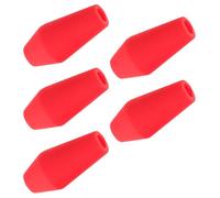 Abaodam 5 Pièces Pointes de Flèches Émoussées Pointes de Flèches Souples en Caoutchouc 8mm de Diamètre Intérieur Rouge pour Tir à L’Arc Garçon Filles et Tous Âges Pratique