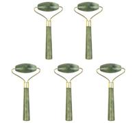 Abaodam 5 Pièces Roulette à Yeux en Jade, Outil de Beauté pour Visage et | Partie Roulante Lisse et Douce, Format Léger à Emporter, Couleur Verte, Soin Quotidien, Usage Mobile